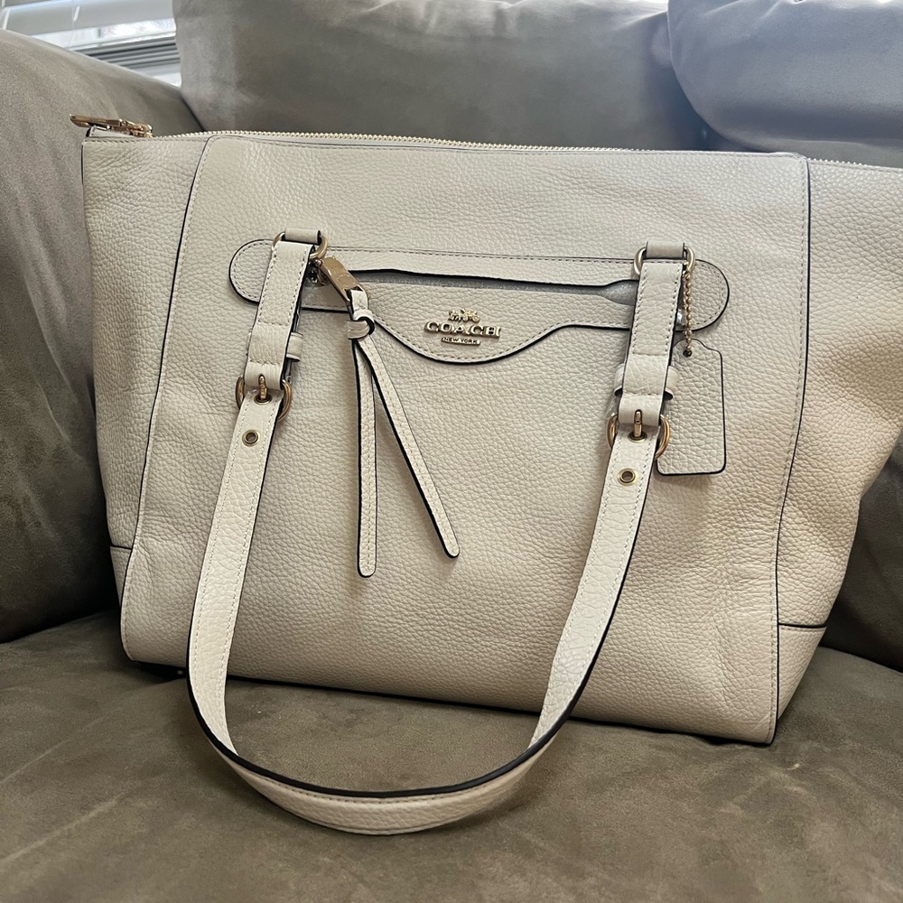 NWT Coach Cleo Leather Tote Bag - Picture 2 of 8